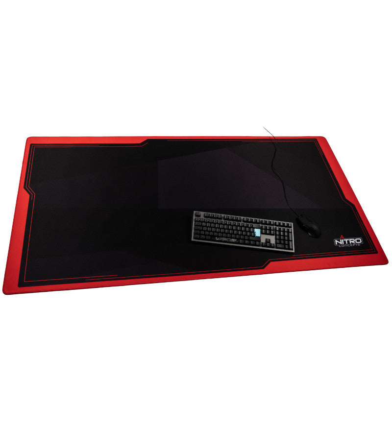 Nitro Concepts Desk Mat 1600 x 800mm - Black/Red