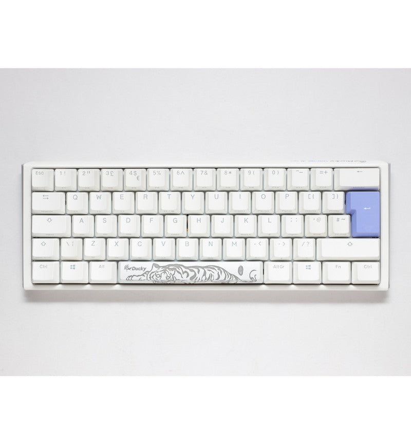 Ducky One 3 Pure White Mini RGB Mechanical Keyboard - Cherry MX Brown