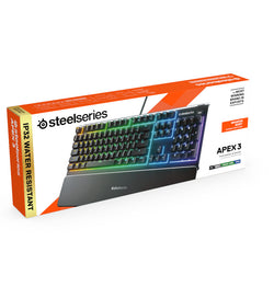 SteelSeries Apex 3 Gaming Keyboard — Whisper-Quiet Membrane Switches