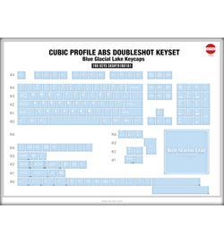 Tai-Hao ABS Double Shot Glacial Lake 150 Keycaps - UK & US