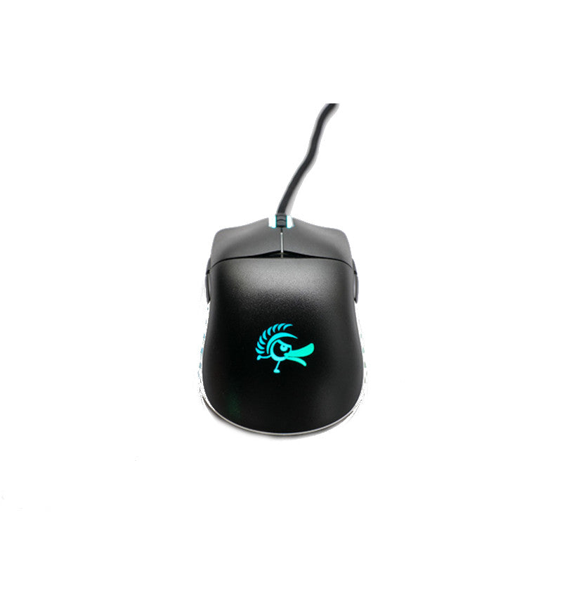 Ducky Feather Black and White RGB Omron Switches 65g Ultralight Ambidextrous Gaming Mouse