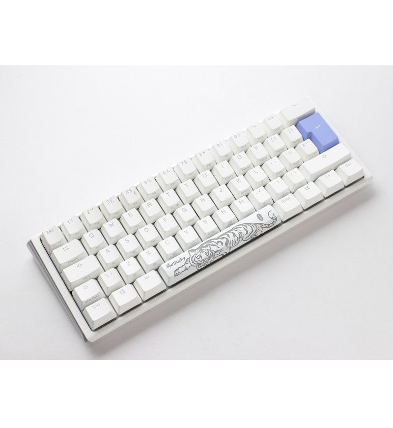 Ducky One 3 Pure White Mini RGB Mechanical Keyboard - Cherry MX Blue
