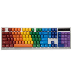 Tai-Hao ABS Double Shot Rainbow 104 Keycaps - UK & US