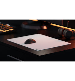 SkyPAD Glass 3.0 XL Mouse Pad (Cloud Logo) - White