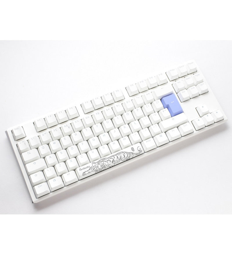 Ducky One 3 Pure White TKL RGB Mechanical Keyboard - Cherry MX Brown