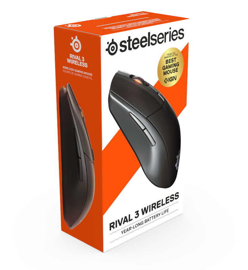 SteelSeries Rival 3 Wireless 84g Ultralight Optical Gaming Mouse