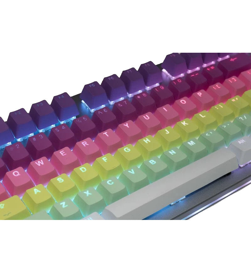 Tai-Hao PBT Double Shot Backlit Rainbow Sherbet 121 Keycaps - UK & US