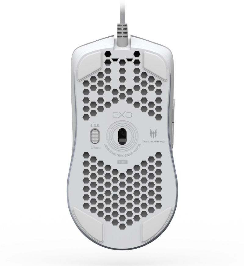 Tecware EXO Elite 69g Ultralight Gaming Mouse  - Matte White