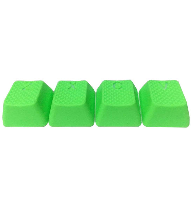 Tai-Hao TPR Rubber Double Shot Backlit ZXCV 6 Keycaps - Neon Green