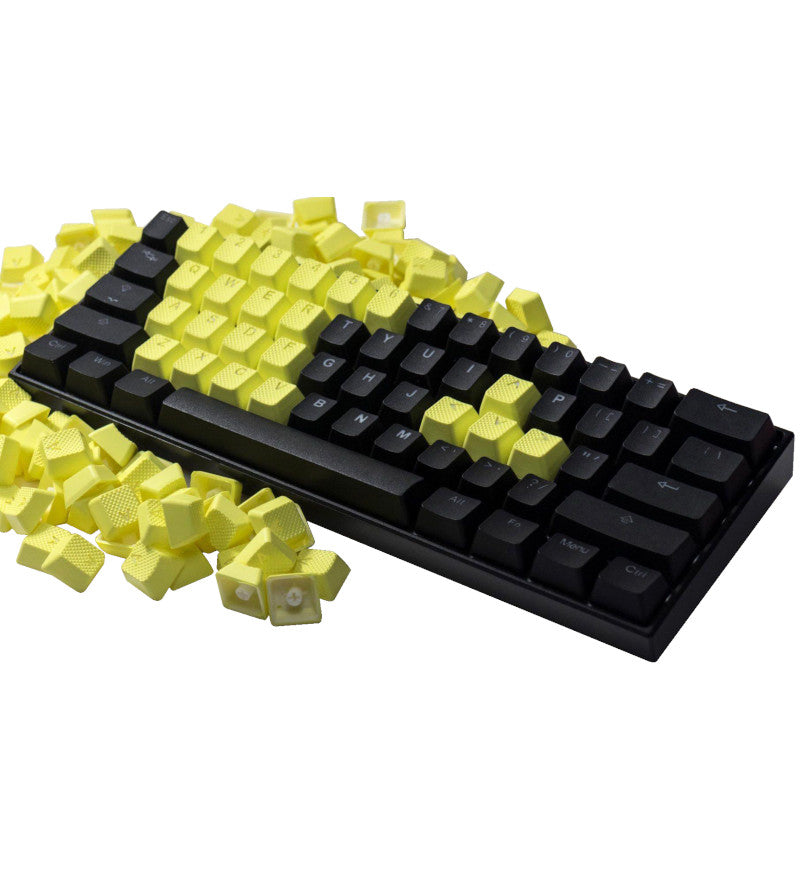 Tai-Hao TPR Rubber Double Shot Backlit 22 Keycaps - Neon Yellow