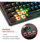 Tecware Phantom 88 TKL RGB Mechanical Keyboard - Outemu Red Switches