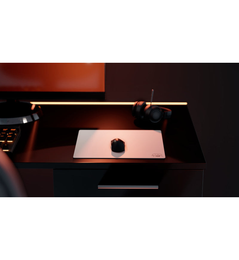 SkyPAD Glass 3.0 Mouse Pad (Cloud Logo) - White