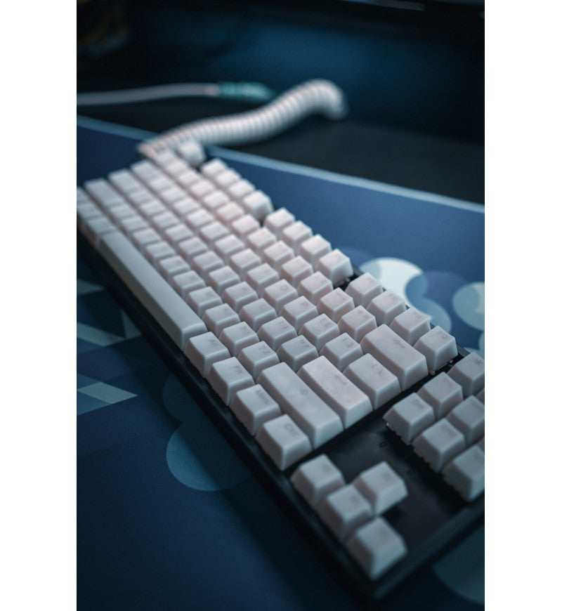 Tai-Hao Translucent Cubic ABS Nata De Coco Full White 149 Keycaps - UK & US