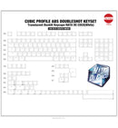 Tai-Hao Translucent Cubic ABS Nata De Coco Full White 149 Keycaps - UK & US