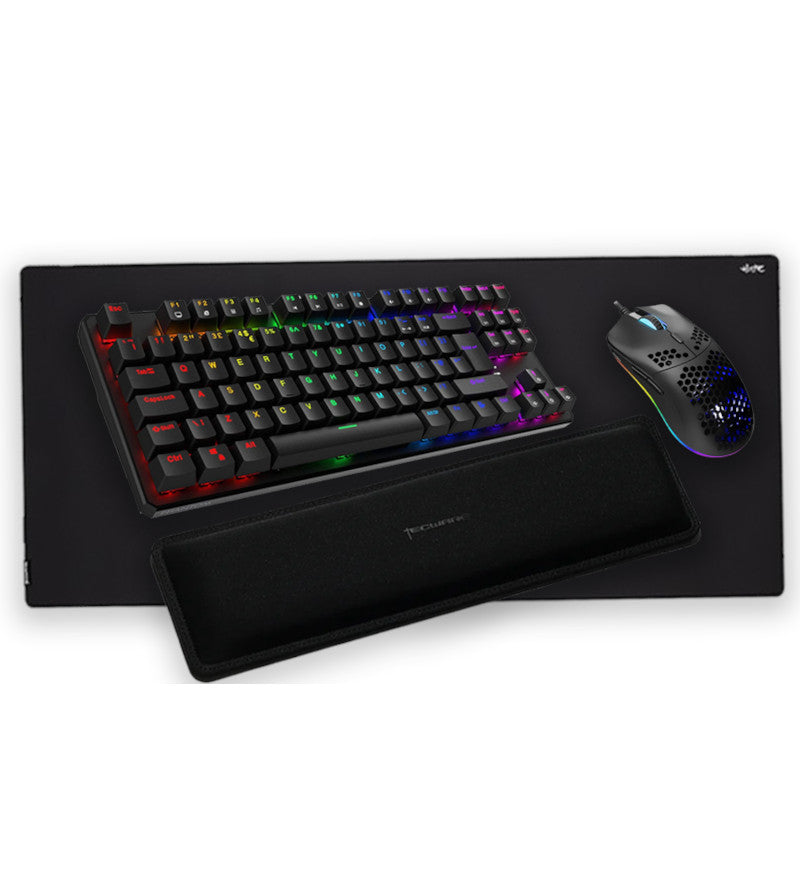 Tecware 88 TKL RGB Keyboard Esports Bundle (Keyboard + Black Mouse + Mousepad + Wrist Rest)