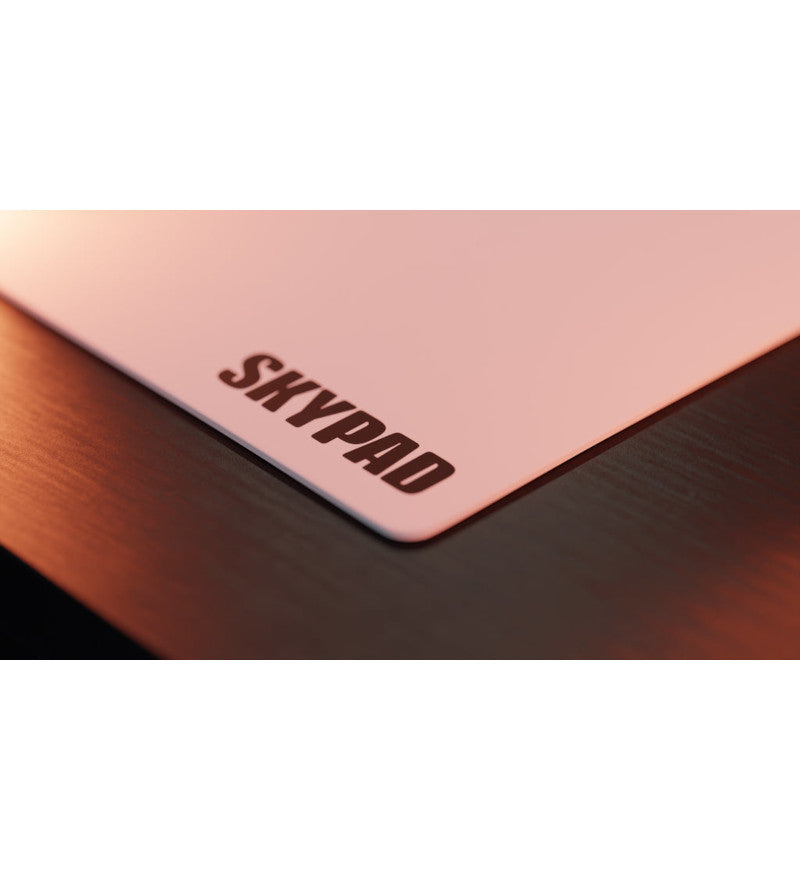 SkyPAD Glass 3.0 XL Mouse Pad (Text Logo) - White