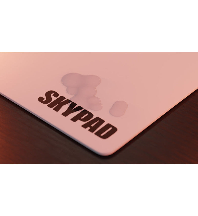 SkyPAD Glass 3.0 XL Mouse Pad (Text Logo) - White