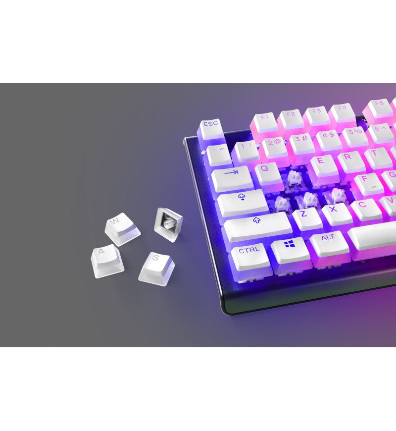 SteelSeries PrismCaps PBT Keycap Set - White